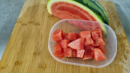 Bakje verse watermeloen